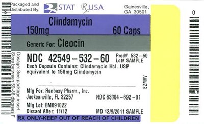 Clindamycin 150 mg Label Image (Clindamycin 150 mg Label  42549)